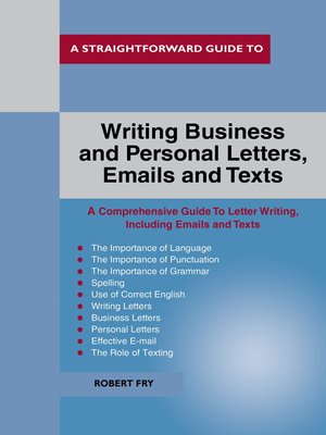 cover image of A Straightforward Guide to Writing Business and Personal Letters